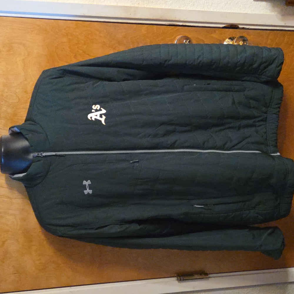 Men's Athletics Under Armour Green Rainier Insulated Full-Zip Puffer Jacket XL